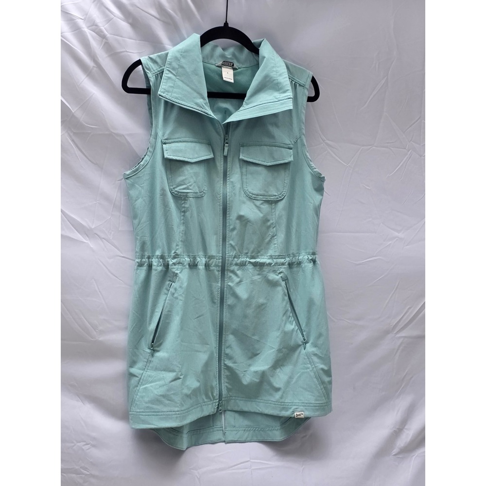 Duluth Trading Co Armachillo Cooling Long Vest Seafoam Green Utility Hiking S